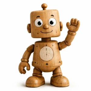 Robot gỗ trang trí